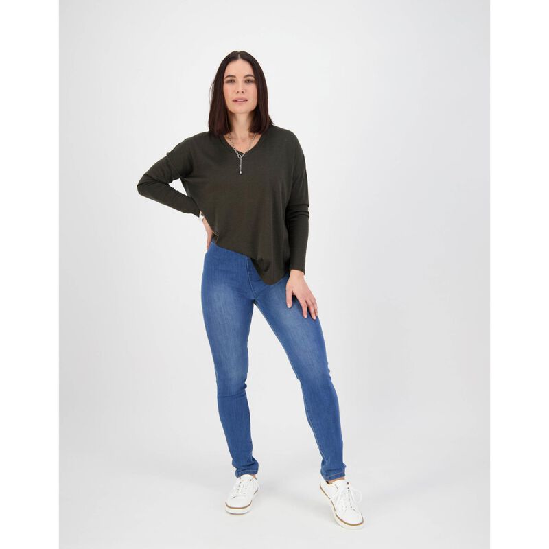 Vassalli Full Length Denim Leggings image number 11